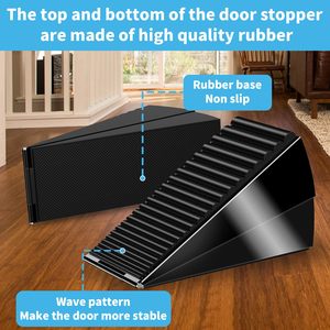 Fermaporta a Cuneo Portatile in Acciaio Inossidabile 304, Resistente, da 3 Pollici, con Molla, Antiscivolo, Regolabile, per Porte in Gomma - Product Image 4