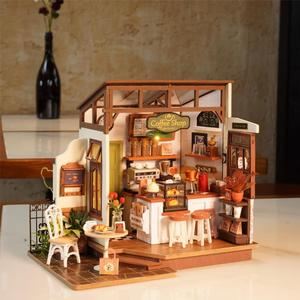 <span class=keywords><strong>Robotime</strong></span> Rolife Vente <span class=keywords><strong>en</strong></span> gros Jouets <span class=keywords><strong>en</strong></span> <span class=keywords><strong>bois</strong></span> Kit artisanal Maison miniature DIY DG162 Slow Life Cafe House Puzzles <span class=keywords><strong>3D</strong></span> - Product Image 5