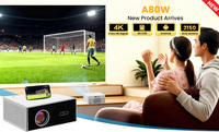 Nuevo Proyector Inteligente A80W de 100 Pulgadas, Android, 1080P, 4K, HD, para el Hogar y Negocios
