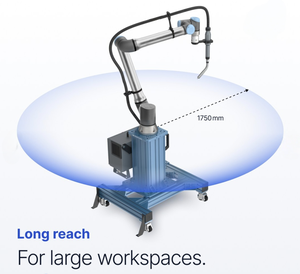 หุ่นยนต์ร่วมปฏิบัติงาน Long Reach Universal Robot UR8 แขนหุ่นยนต์สำหรับวางพาเลท มอเตอร์เกียร์บ็อกซ์ PLC รับน้ำหนักได้ 8-10 กก. ความแม่นยำ 0.081 มม. - Product Image 2