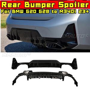 <b>Car</b> Rear Bumper Lip <b>Diffuser</b> Spoiler Glossy Black Modification Part <b>for</b> BMW 3 Series G20 to M340i 2023+ <b>Car</b> Accessories - Product Image 3