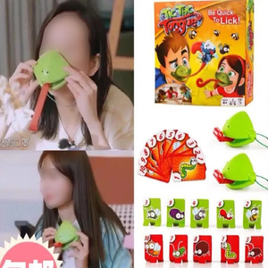 新登場！カエル・ドラゴン・カメレオン型卓上おもちゃ、奇妙なプラスチック製スリングショット（吐き出す舌付き）、パーティーやコンテストに最適 - Product Image 4