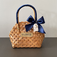 Panier-cadeau en bois de style japonais, tissé à la main, sur le thème de la forêt, pour mariage, bonbons, petite fleur, rangement, vente en gros
