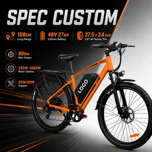 Vélo de montagne électrique personnalisé Spec DM427 27,5 pouces, batterie au lithium 48V 27Ah, autonomie de 108 km, double suspension, vélo électrique pour adultes - Product Image 1