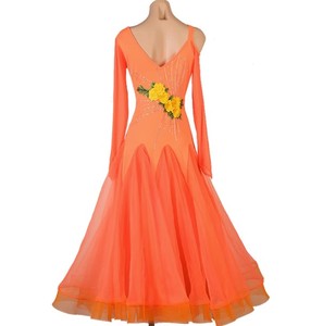 Vestido de Baile de Salón para Mujer MQ402, Sexy, Manga Larga, para Vals, <span class=keywords><strong>Tango</strong></span>, Competencia y Actuación - Product Image 3