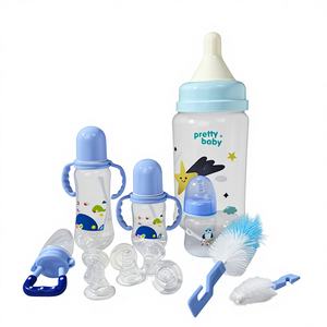 Ensemble de biberons portables pour bébé, brosse de nettoyage de tétines de rechange, <span class=keywords><strong>coffret</strong></span> cadeau pour jeune maman, seau de rangement créatif pour biberons, motif dessin animé, large ouverture - Product Image 1