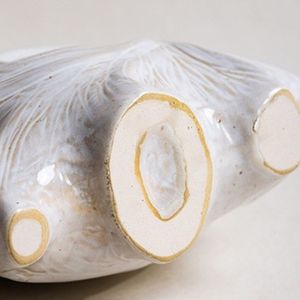 फ्रेंच कला रेट्रो आर्ट वेज़ लिविंग रूम रचनात्मक सफेद खोल शंकु सिरेमिक - Product Image 3