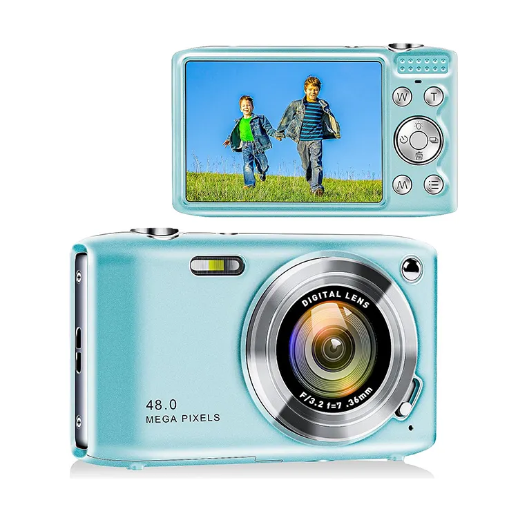 TF Thẻ điểm và bắn kỹ thuật số trẻ em Máy ảnh trẻ em máy ảnh 2.8 inch IPS màn hình lên đến 48mp