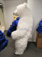 Costume en peluche ours polaire coloré Costume de mascotte d'ours polaire gonflable Costume d'ours gonflable de mascotte personnalisé pour adulte