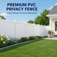 Panneaux de clôture d'intimité extérieurs en vinyle PVC blanc résistant aux UV, robustes, de 1,8 m de haut et 2,4 m de large, pour jardin et cour arrière, vente en gros Longjie
