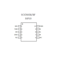 Controlador LED Inteligente UCS7605H SOP10 de 5 Canales con Continuación de Punto Defectuoso y Escala de Grises de 65536 Niveles
