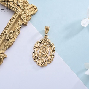 Vendita Diretta dalla Fabbrica, Raffinato Ciondolo <span class=keywords><strong>Madonna</strong></span> Rosa in Oro - Product Image 2