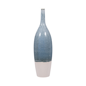 Vaso in Ceramica Stile Capri con Smalto Blu, Vaso Decorativo per Fiori per Soggiorno, Camera da Letto e Arredamento Casa - Product Image 2