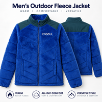 Vestes zippées en polaire pour homme, style streetwear, color block, col montant, fourrure de vison, broderie, respirantes, marque premium, ODM OEM