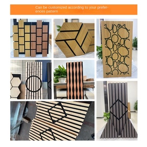 Âm thanh tấm thân thiện với môi trường polyester sợi gỗ dải âm thanh hấp thụ bảng tường trang trí <span class=keywords><strong>MDF</strong></span> lưới - Product Image 2