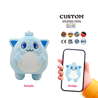 Boneka Monster Biru Unik Berbahan Plush dengan Teknik Bordir, Penjualan Langsung Pabrik Boneka Berkualitas Tinggi, Boneka Plush Lembut yang Dapat Dipesan Sesuai Keinginan