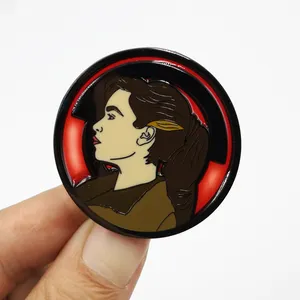 transparent enamel pin badge high quality custom stained glass enamel lapel pin