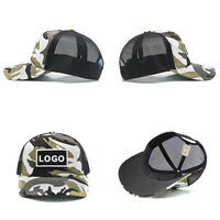 Gorra Trucker Unisex de 5 Paneles de Alta Calidad con Logotipo Personalizado, Parche Bordado, Malla, Gorra de Béisbol Casual para Exteriores con Cierre a Presión