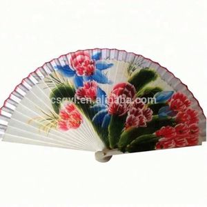 Abanico de Madera para Baile Flamenco, Arte Folclórico Español, Pintado a Mano con Tema Floral, 23cm, Origen China, para Fiestas, Venta al Por Mayor - Product Image 5