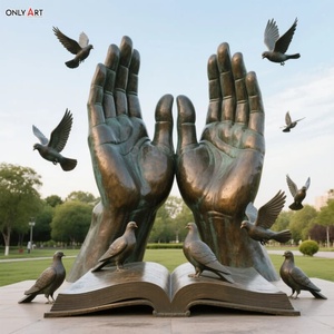 Estatua abstracta <span class=keywords><strong>de</strong></span> latón <span class=keywords><strong>de</strong></span> metal fundido a mano, moderna y grande personalizada, escultura <span class=keywords><strong>de</strong></span> bronce <span class=keywords><strong>de</strong></span> mano y Paloma para decoración <span class=keywords><strong>de</strong></span> paisaje <span class=keywords><strong>de</strong></span> parque urbano - Product Image 2
