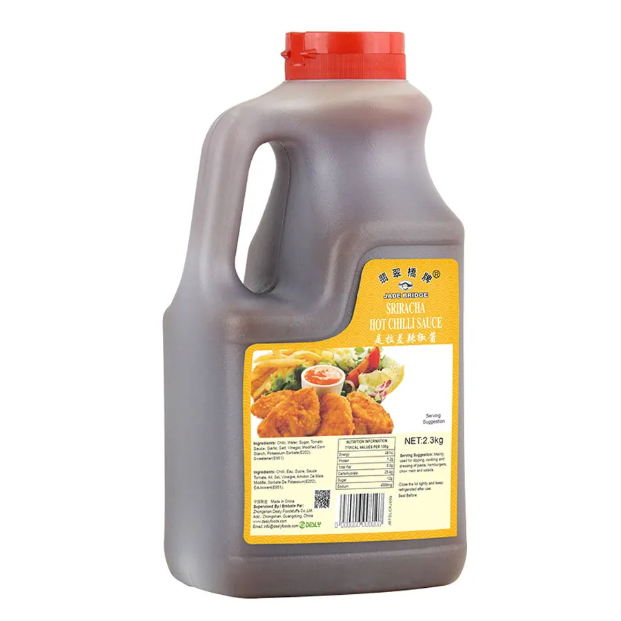 Venda por atacado de 1.9 l para supermercados de cozinha gourmet oem fábrica sriracha molho quente chilli