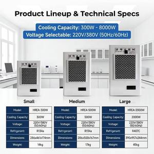 Aire Acondicionado para Gabinete Hengrong Profesional con Certificación CE EA-300W, Compresor Hitachi para PLC, Garantiza un Rendimiento de Refrigeración Confiable - Product Image 2