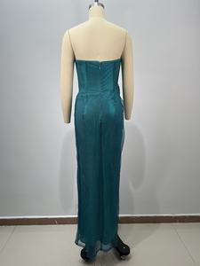 <span class=keywords><strong>Abito</strong></span> da sera A11748 <span class=keywords><strong>verde</strong></span> in raso <span class=keywords><strong>monospalla</strong></span>, asimmetrico, con vita naturale, traspirante, lungo fino al pavimento e con spacco, ideale per feste ed eventi. - Product Image 3