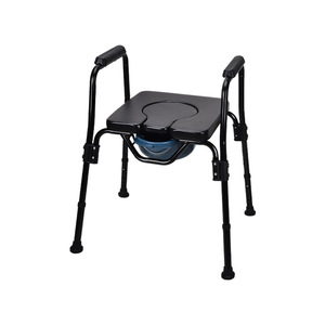 Portable Toilet <b>Chair</b> For <b>Elderly</b> And Disabled With Removable Potty Black Modern Design Home Use - Product Image 5