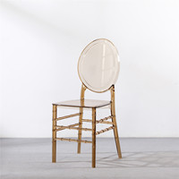 Mobilier classique d'hôtel tendance en plastique transparent incassable pour mariage et événement chaises de couple vente en gros