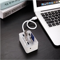 Lector de Tarjetas HUB de Aleación de Aluminio OTG Todo en Uno Universal SD/TF/MS USB 3.0 de Alta Velocidad con Divisor para Cámara en Stock