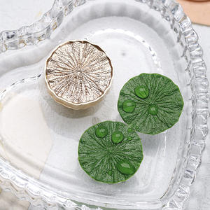 Série Texture Feuille : Tête de tampon à cire à cacheter en cuivre avec motif feuille en relief pour la décoration - Product Image 2