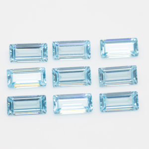 Hanyu Chất Lượng Cao Baguette Cắt <span class=keywords><strong>CZ</strong></span> Đá Lỏng Aqua Màu Xanh Màu Hình Chữ Nhật Hình Dạng Cubic Zircon Đá Quý - Product Image 6