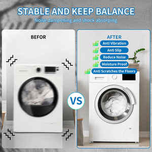 Patins anti-vibrations personnalisés pour lave-linge et sèche-linge électriques, base en plastique pour pieds, anti-vibrations et anti-déplacement - Product Image 6