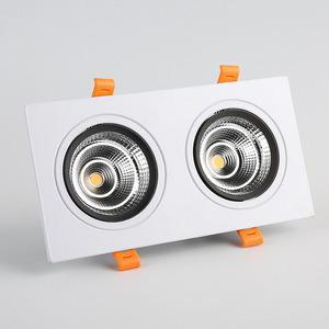 2022 nouveau bureau intérieur haute luminosité réglable encastré monté en aluminium 2*7W <span class=keywords><strong>led</strong></span> projecteur 3000K 4000K <span class=keywords><strong>5000K</strong></span> - Product Image 1