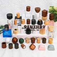 Tapa de perfume con fragancia de madera natural, hecha de fresno y bambú, capacidad de 50 ml
