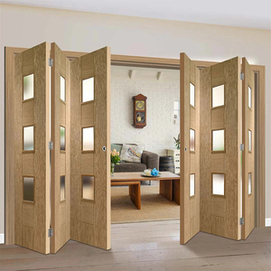 Portes intérieures à deux volets, prix d'usine, style pliable, insonorisé, design moderne, cloison <span class=keywords><strong>en</strong></span> verre à cadre <span class=keywords><strong>en</strong></span> <span class=keywords><strong>bois</strong></span>, <span class=keywords><strong>porte</strong></span> <span class=keywords><strong>pliante</strong></span> - Product Image 2