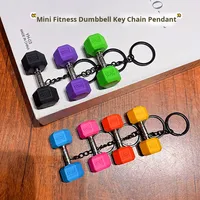 Mini haltères créatifs, équipement de fitness, accessoires de sac de la série Big Link, décorations de porte-clés haut de gamme, pendentifs, petit cadeau