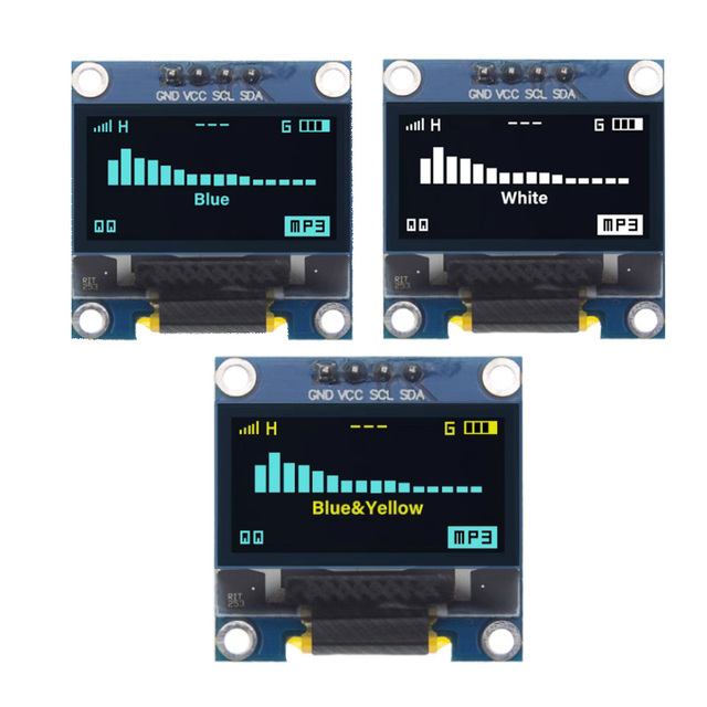 Transparent Micro Oled Display Screen I2c 0.96 Inch 12864 128x64 Ssd1306 Yellow Blue White Oled Display Module for Iot in Stock