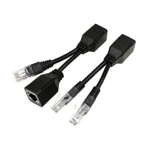 2 יח'/1 זוג RJ45 ספליטר קומבינר uPOE ערכת כבלים POE מתאם כבלים מחברי כבל חשמל פסיבי