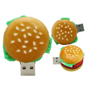 Pendrive USB con Forma de <span class=keywords><strong>Hamburguesa</strong></span> de Dibujos Animados, Memoria USB de 4GB 8GB con Forma de Pan/Pizza, Memoria USB de PVC con Forma de Comida/Vegetales/Tarta - Product Image 4