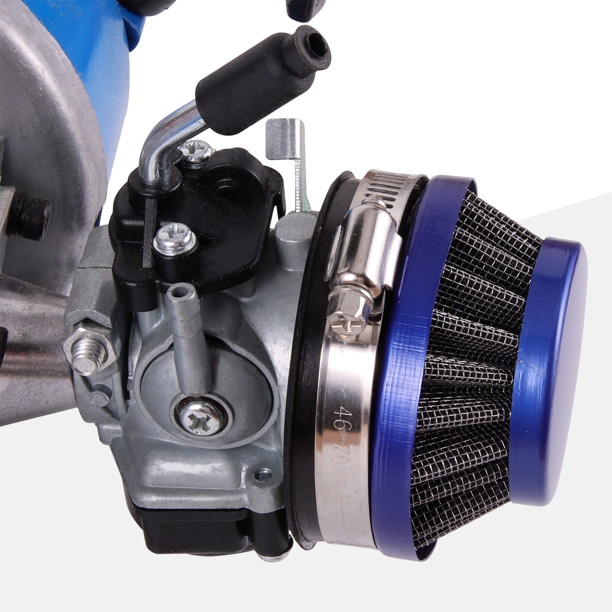 GOOFIT Filtre à Air Universel Moto 42-44mm Or - Remplacement Pour 2 Temps 43cc 47cc 49cc Scooter ATV Pocket Bike Mini Quad