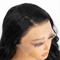Perruque africaine 13x4 Lace Front ajustable avec base en soie transparente, pour femme, noire, bouclée Jerry Curl, frisée, résistante à la chaleur, synthétique complète