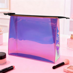 Magnifique trousse de maquillage holographique esthétique Y2K avec TPU irisé <span class=keywords><strong>pour</strong></span> femmes élégantes, trousse de toilette de voyage et accessoires de vacances - Product Image 5