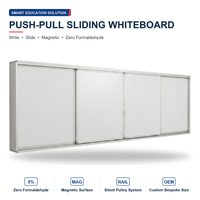 Système de tableau blanc coulissant horizontal mural magnétique effaçable à sec pour l'école, la salle de classe et l'éducation