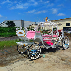 Carruaje de caballos clásico hecho a mano 4 ruedas Cenicienta Carriae para graduación Venta caliente Eventos y aventuras al aire libre - Product Image 2