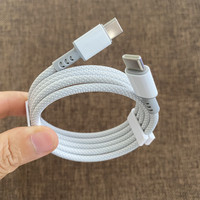 Vente en gros câble de données Tressé 60W QC3.0 USB-C cordon Type-C 3A câble de charge rapide