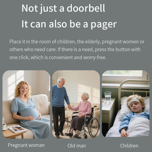 <span class=keywords><strong>Sonnette</strong></span> <span class=keywords><strong>sans</strong></span> <span class=keywords><strong>fil</strong></span> <span class=keywords><strong>longue</strong></span> <span class=keywords><strong>portée</strong></span> 300 m, 16 mélodies, alarme puissante, <span class=keywords><strong>étanche</strong></span> IP44, moderne, pour appartement, maison, école, <span class=keywords><strong>extérieur</strong></span>, hôtel, télécommande - Product Image 4