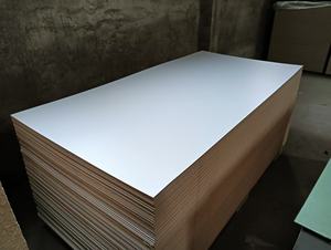 Panneau stratifié blanc du panneau 4x8 de MDF de mélamine blanche de 18mm pour des meubles - Product Image 3