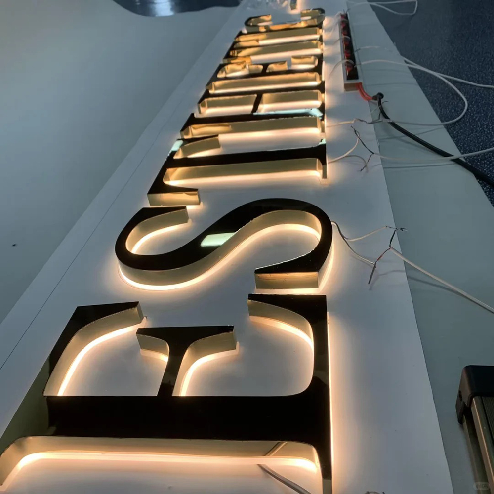 Personalized Custom Electronic Sign 3d Acrylic Light up Advertising Lighting for Outdoor Store Front Sign