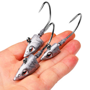 Wildtrek 26g/39g/52g Ami <span class=keywords><strong>da</strong></span> <span class=keywords><strong>Pesca</strong></span> a Testa di Pesce in Metallo con Occhi 3D per Esche Dure in Acqua Dolce e Salata, <span class=keywords><strong>Spigola</strong></span> e Luccio - Product Image 6